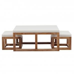 Coffee table ottoman and stools hotel furniture