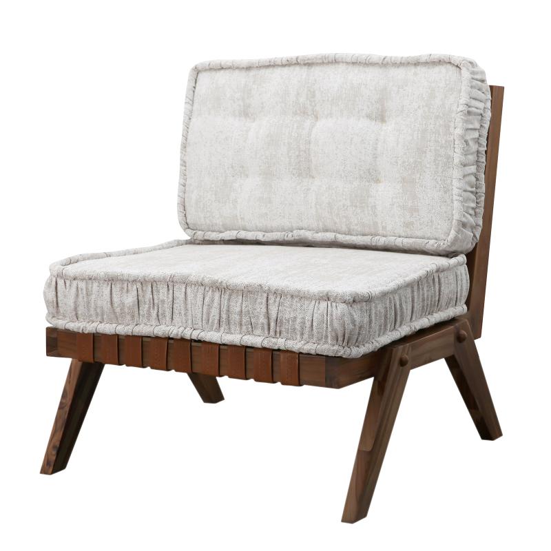 Lounge chair angled wood frame hotel furniture