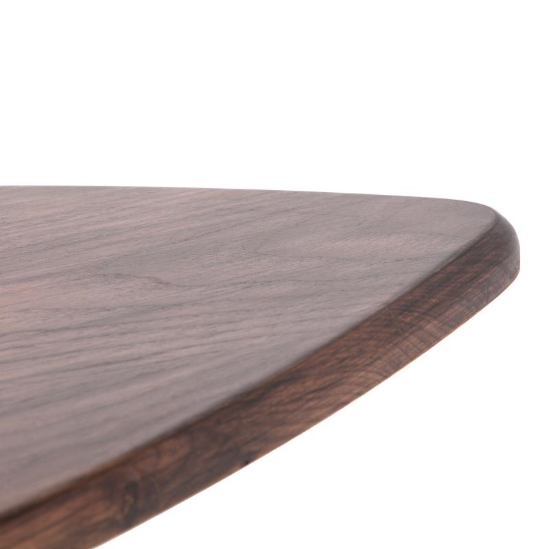 Walnut wood surfboard table detail hotel furniture