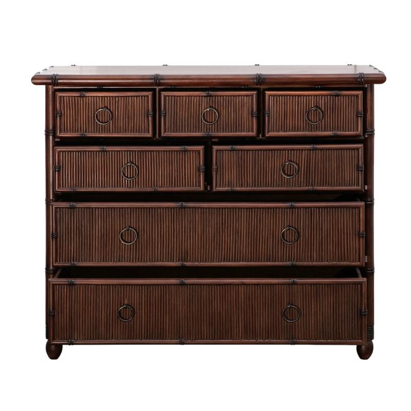 Pencil rattan reed chest of drawers hotel furniture