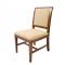wood frame contemporary side chair with window pane back