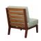 Lounge chair with stained teak frame back hotel furniture
