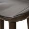 dark mahogany backless bar stool detail