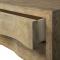 oak wood and veneer TV console with eight drawers detail
