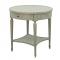 white oak wood round side table closed drawer hotel furniture