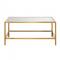 Brass and glass coffee table hotel furniture