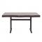 Walnut dining table with iron base front hotel furniture
