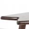 Detail surfboard table walnut wood hotel furniture