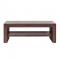 Coffee table walnut wood with shelf front hotel furniture