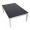 Contemporary coffee table steel base stone top hotel furniture